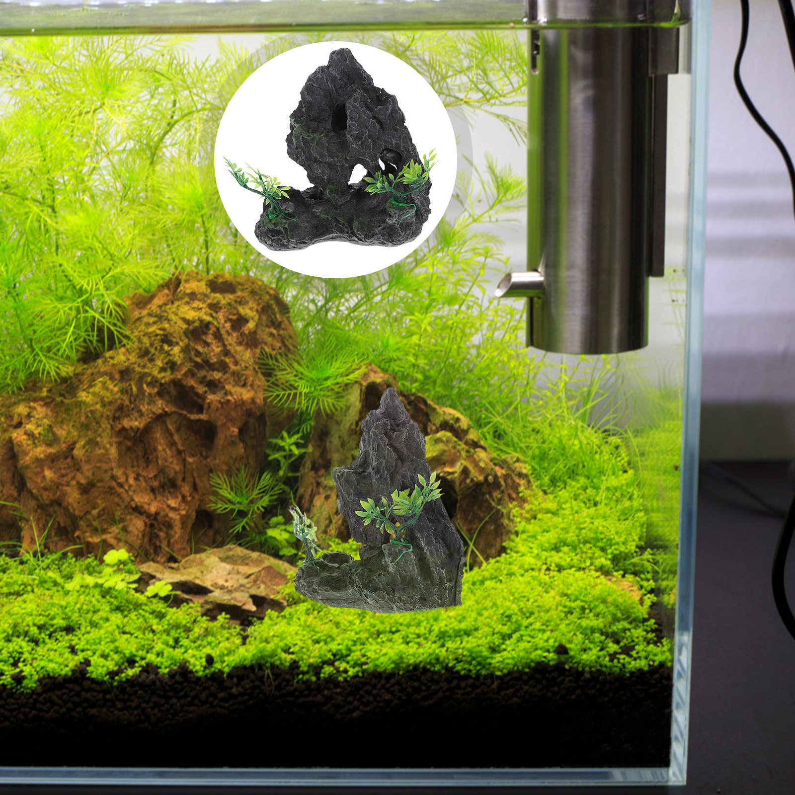 Aquarium Fish Japanese - Resin Aquarium Mountain Decoration Realistic Landscape
