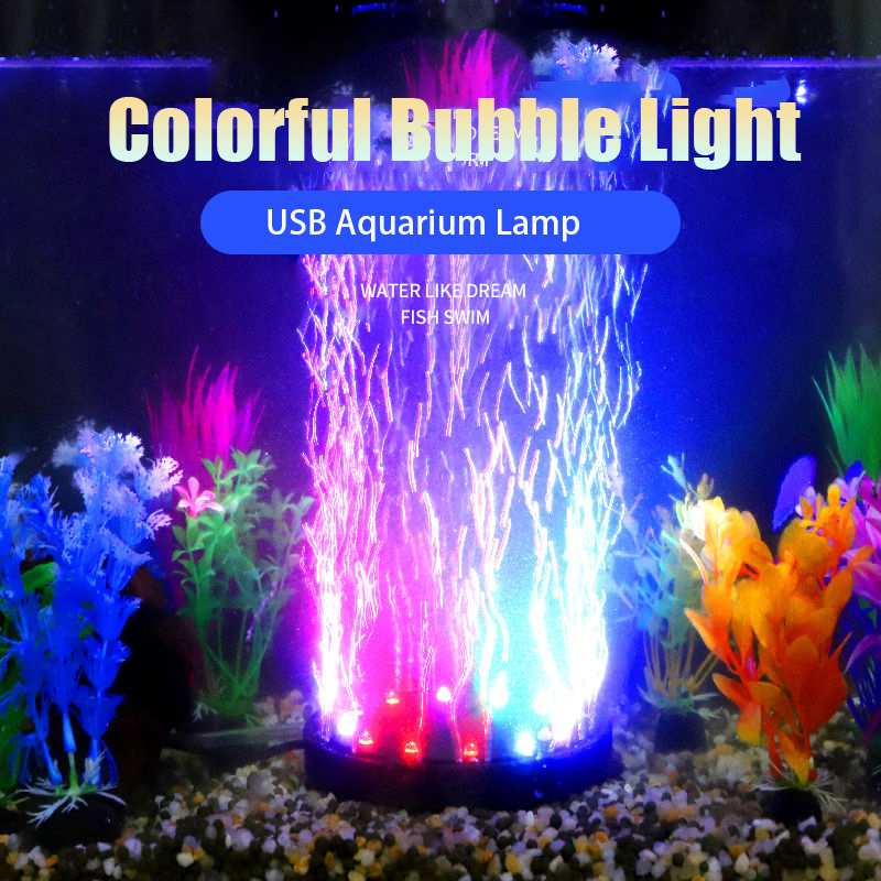 Aquarium Fish Colorful - Aquarium Submersible USB LED Bubble Light