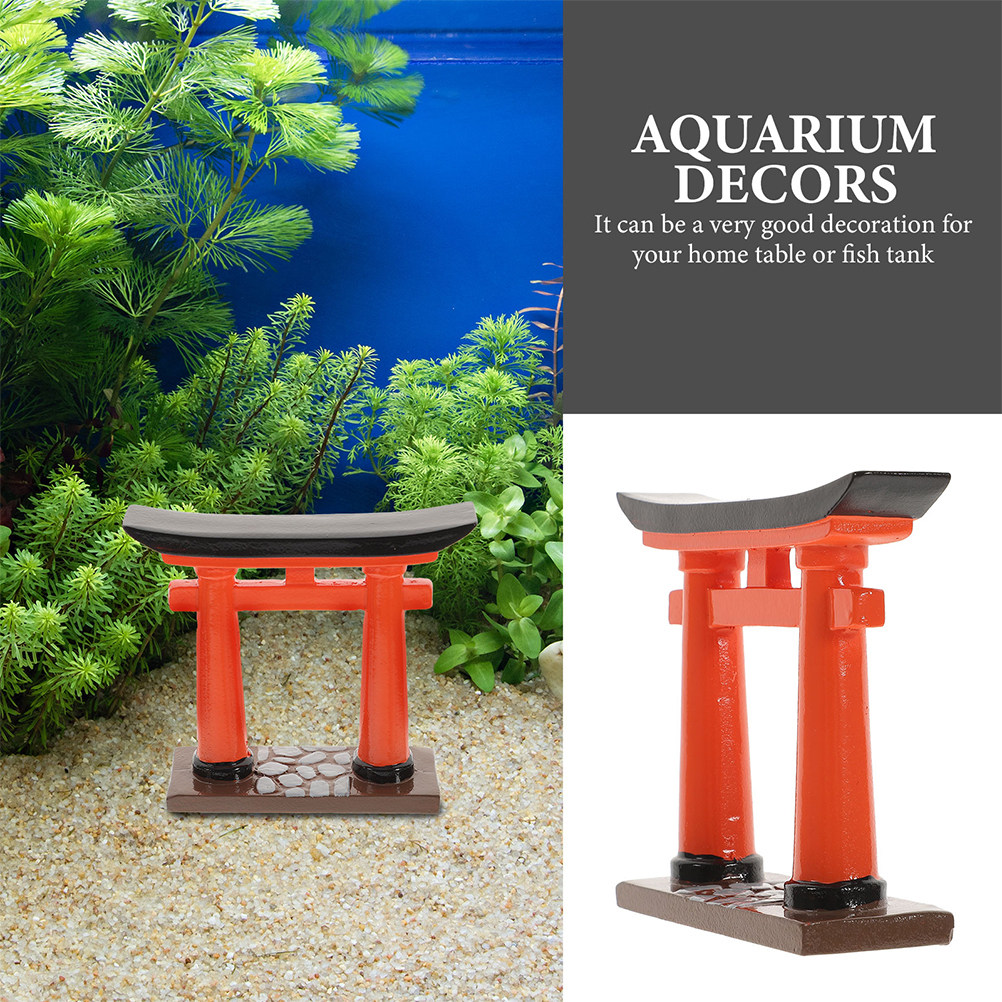 2Pcs Japanese Torii Gate Minia - Aquarium Fish Japanese recensione e prezzo