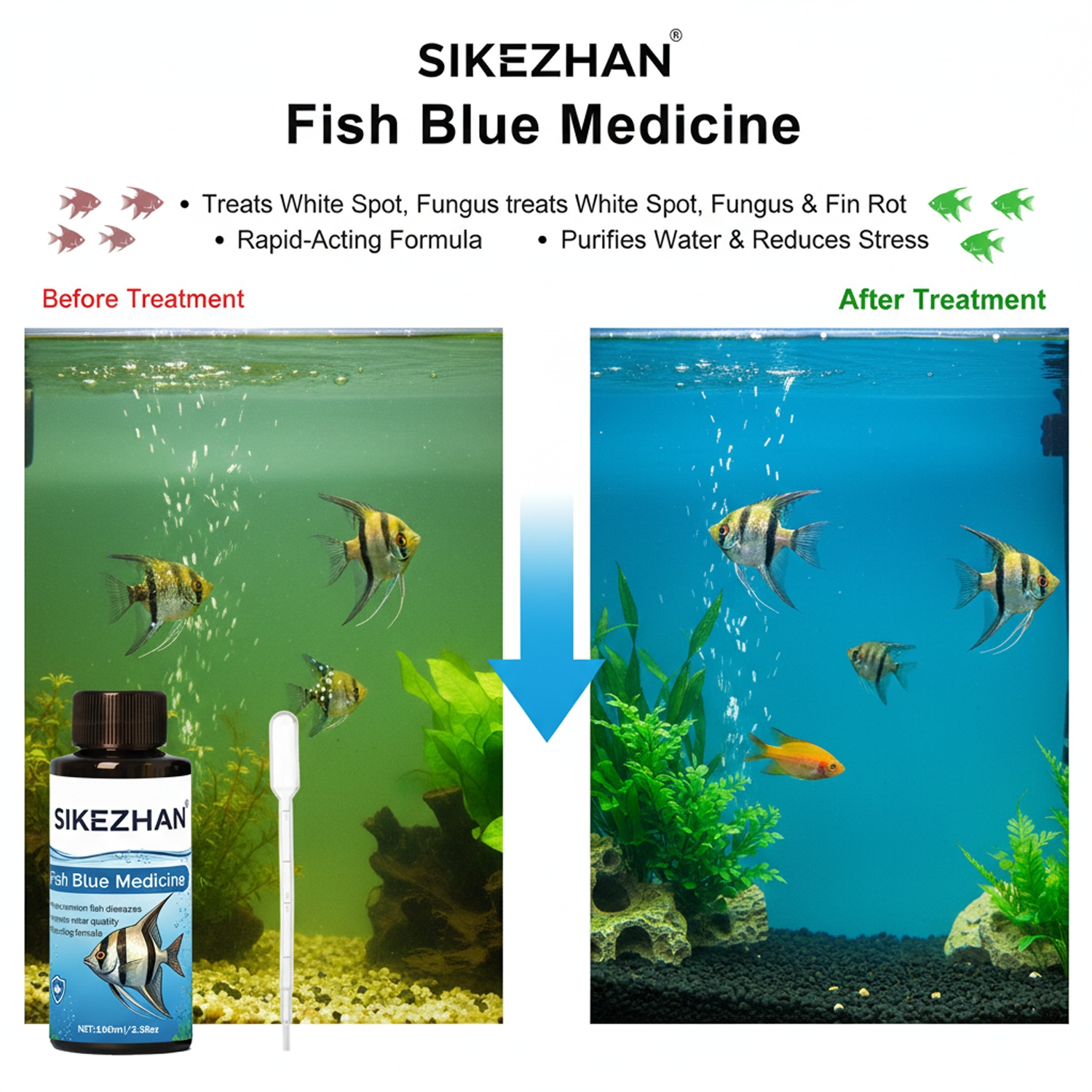 Large 500ml Methylene Blue Fis - Aquarium Fish Big recensione e prezzo