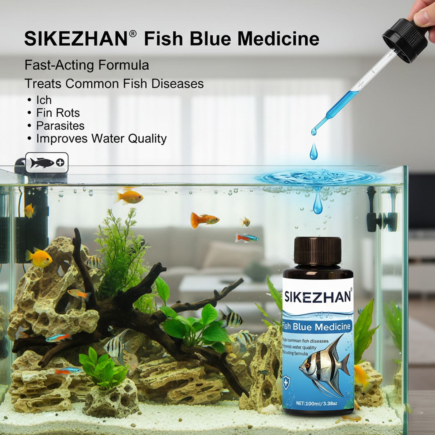 Large 500ml Methylene Blue Fis - Aquarium Fish Big recensione e prezzo
