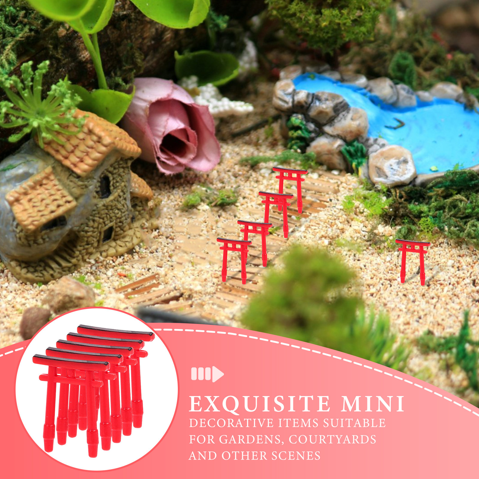 5Pcs Japanese Torii Gate Minia - Aquarium Fish Japanese recensione e prezzo