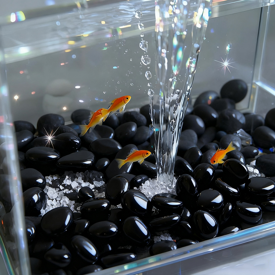 200g Black High Polished Natur - Aquarium Fish Farm recensione e prezzo