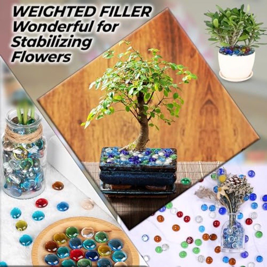 2LB Flat Glass Marbles Color 2 - Aquarium Fish Colorful recensione e prezzo