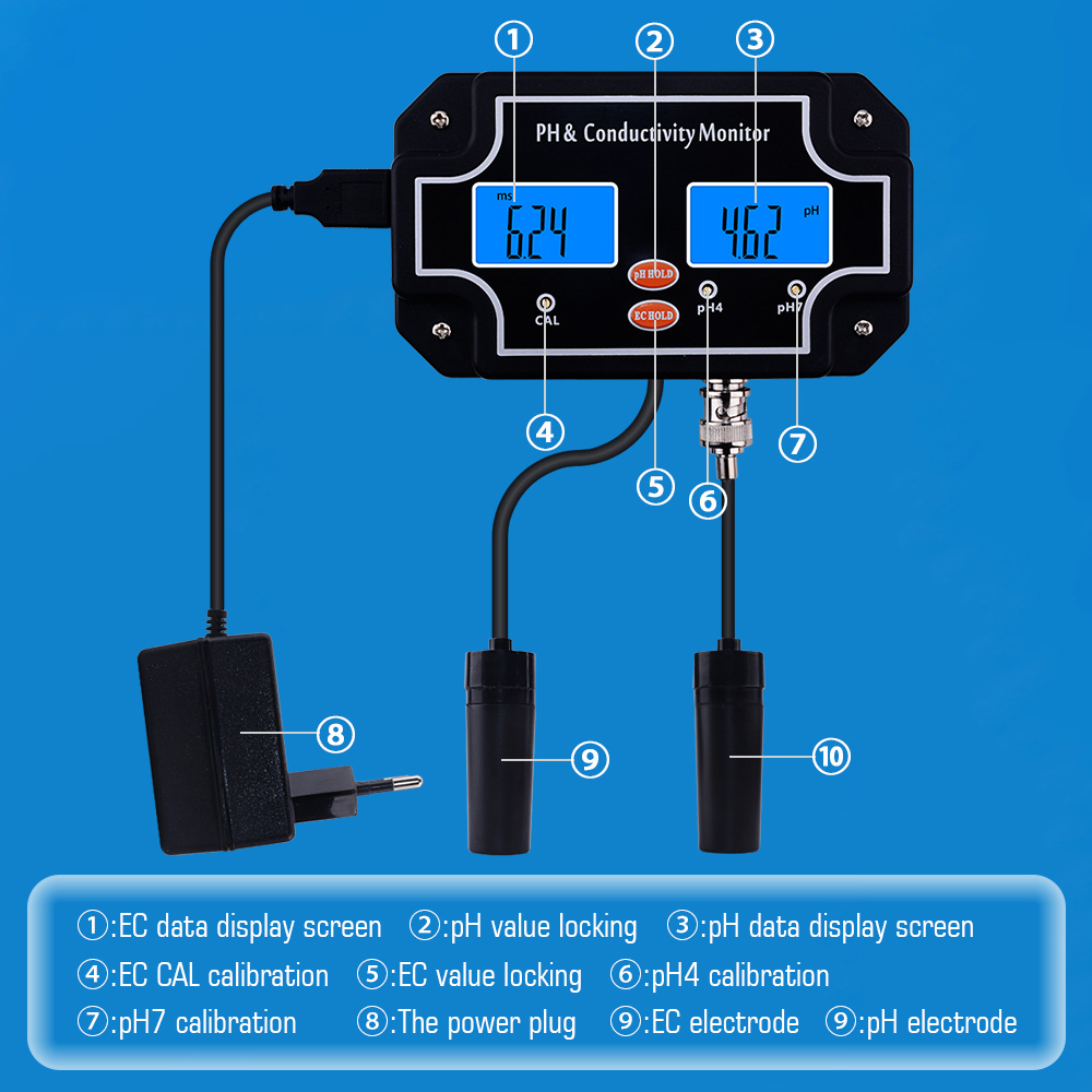 yieryi Digital Online PH/EC Co - Aquarium Fish In Online recensione e prezzo