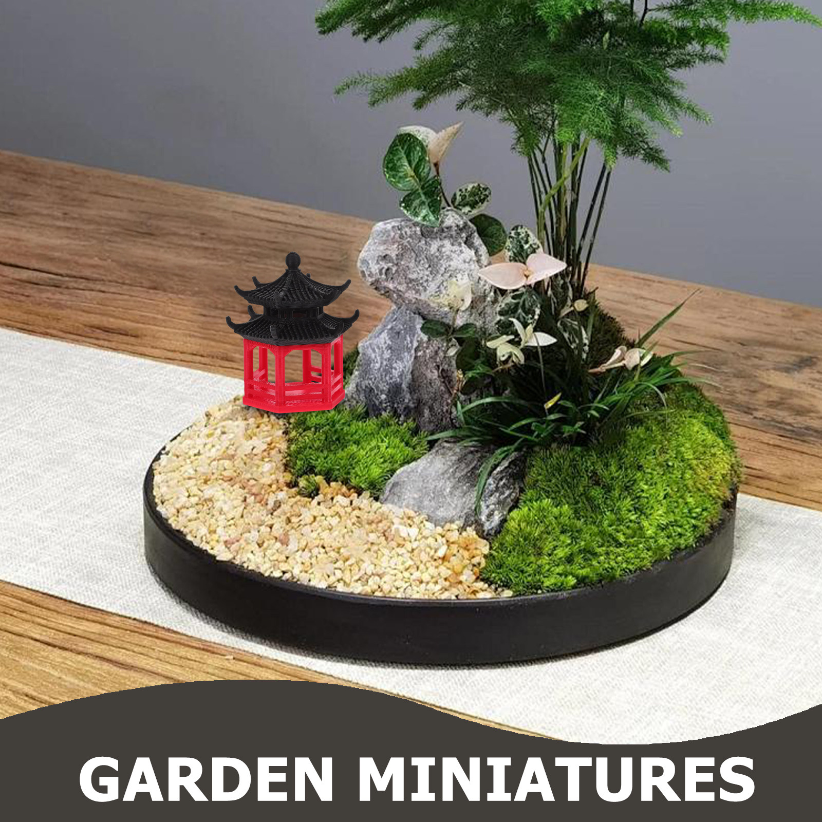 Hexagonal Pavilion Bonsai Deco - Aquarium Fish Japanese recensione e prezzo