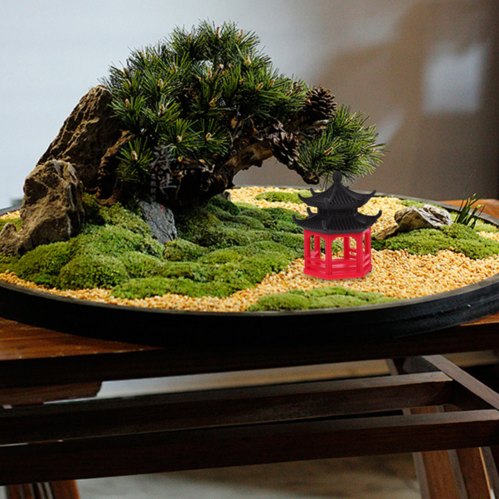 Hexagonal Pavilion Bonsai Deco - Aquarium Fish Japanese recensione e prezzo
