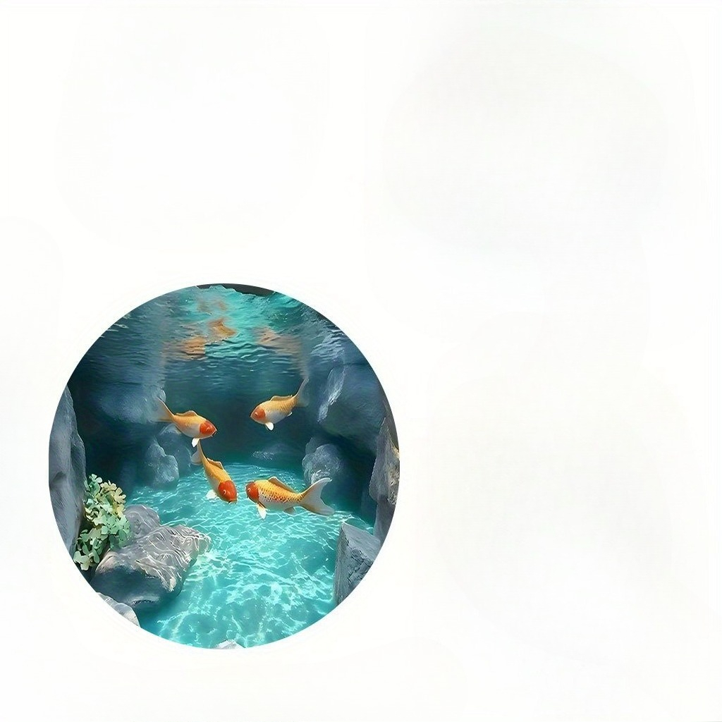 Koi Fish Pond Round Rug Fleece - Aquarium Fish Japanese recensione e prezzo