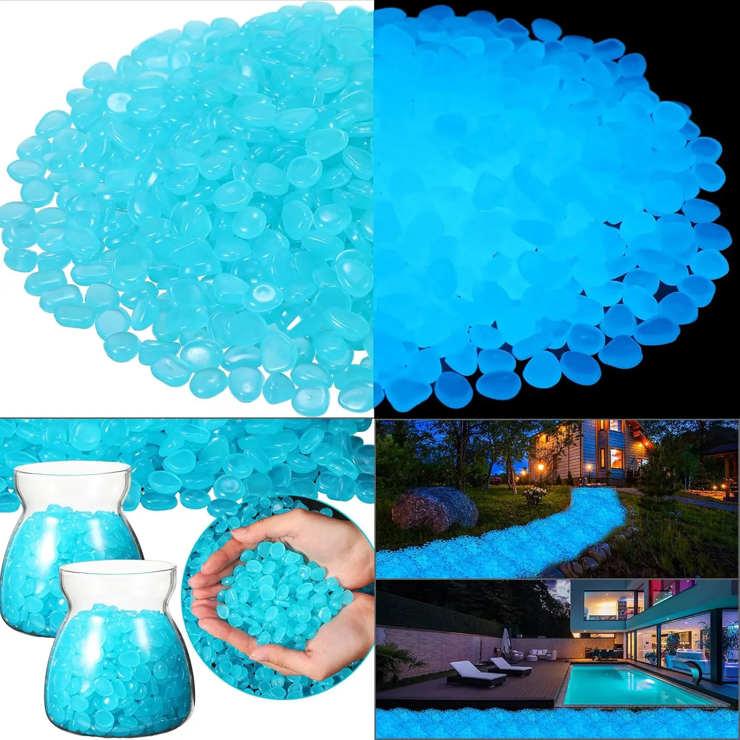 500Pcs Glow in The Dark Garden - Aquarium Fish Farm recensione e prezzo